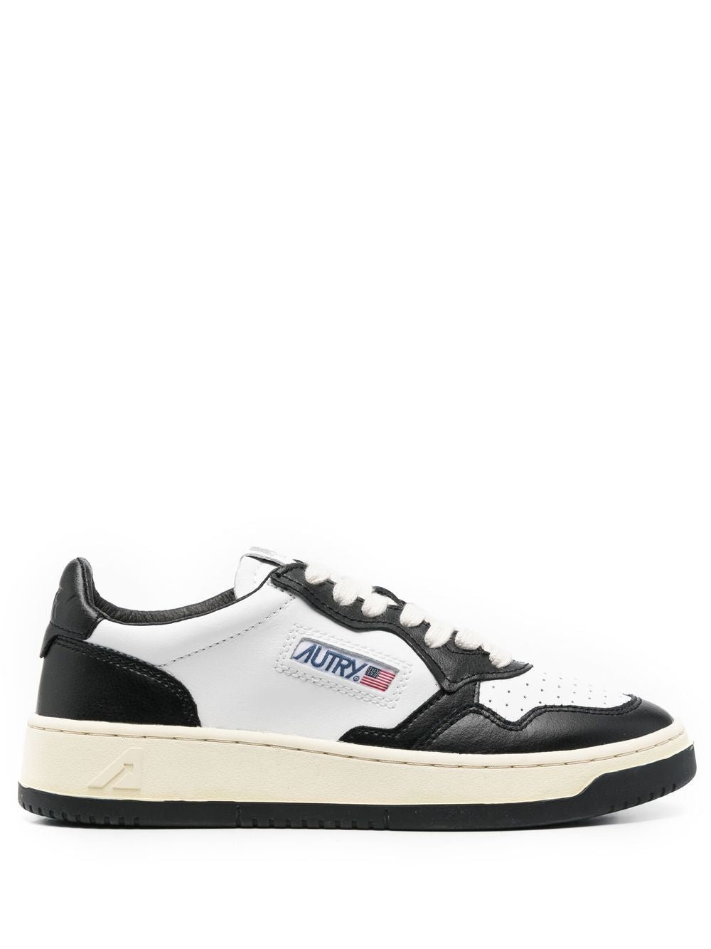 Autry Medalist Sneakers in black and white leather