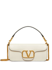 Valentino Garavani Bags.. Ivory leather shoulder bag