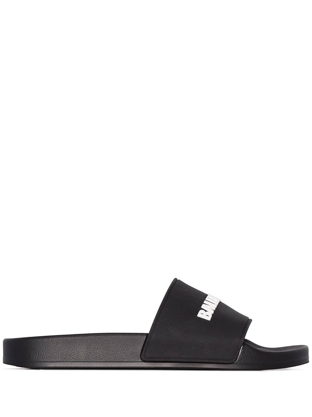 Balenciaga Sandals Black rubber logo slides