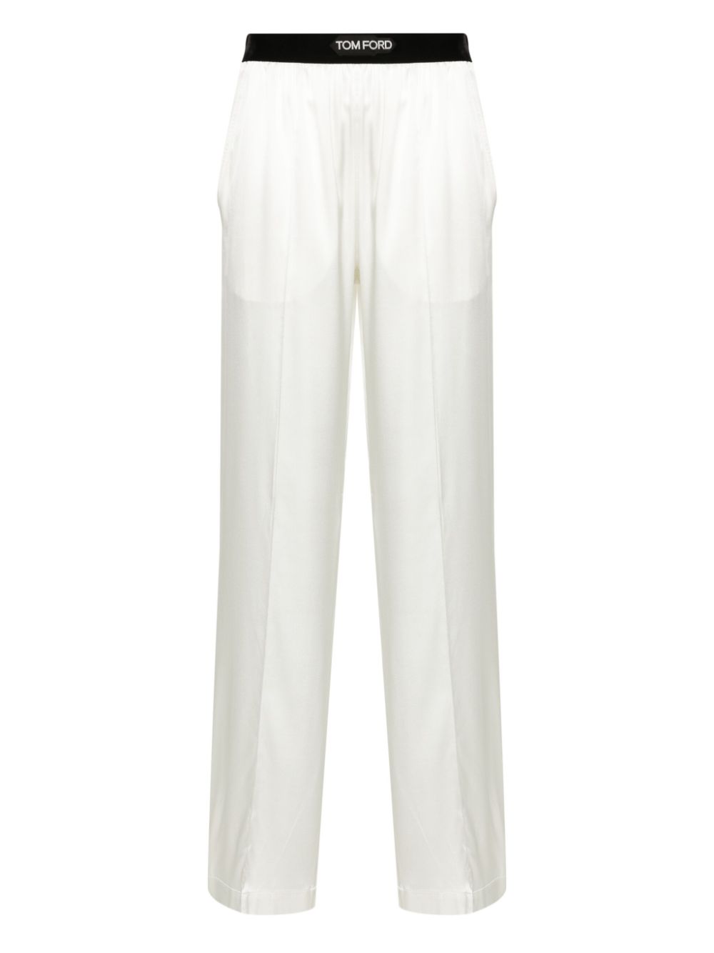 Tom Ford Trousers — White Silk‑Blend Elegance