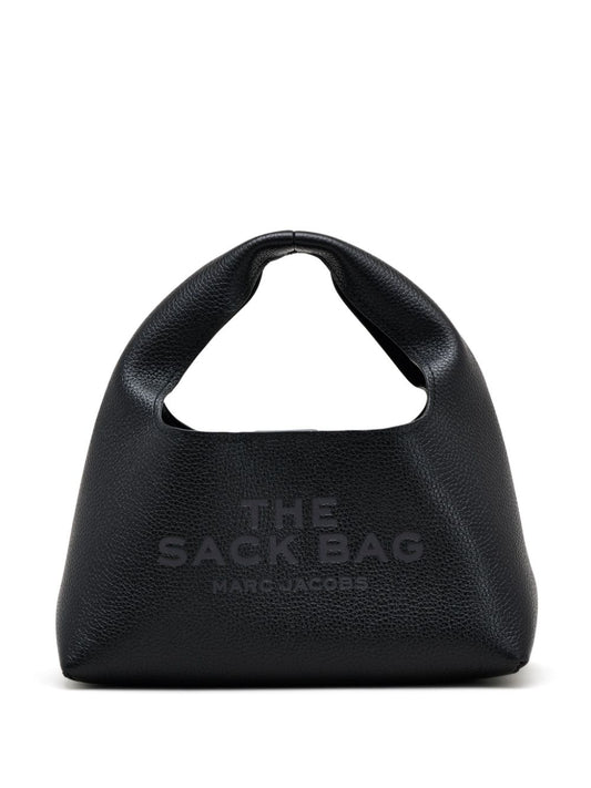 Marc Jacobs Black Leather Crossbody — Compact Top‑Handle Handbag