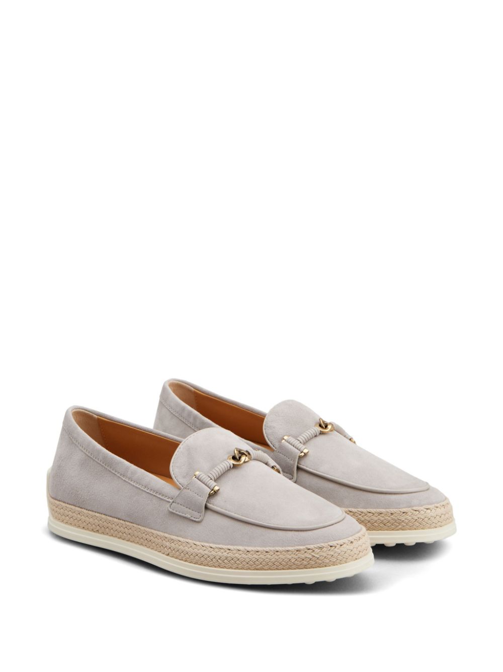 Tod'S Flat shoes Light Grey leather