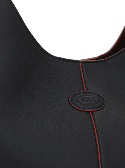 Tod'S Black Leather Shoulder Bag — Sculpted Everyday Elegance