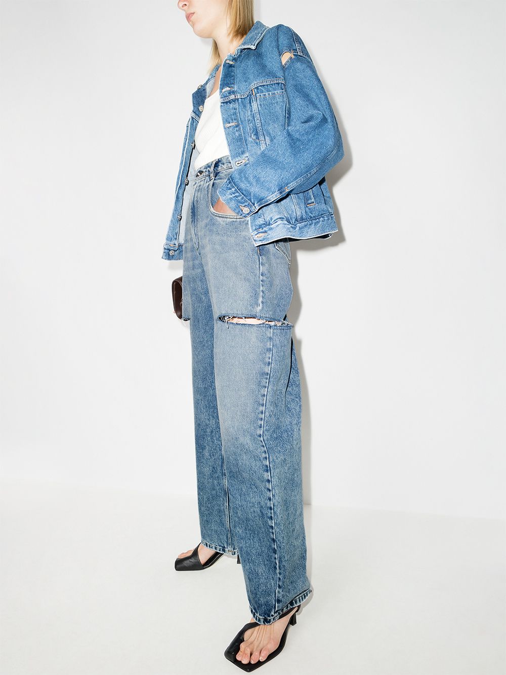 Maison Margiela Jeans — Distressed Straight‑Leg Women’s Denim