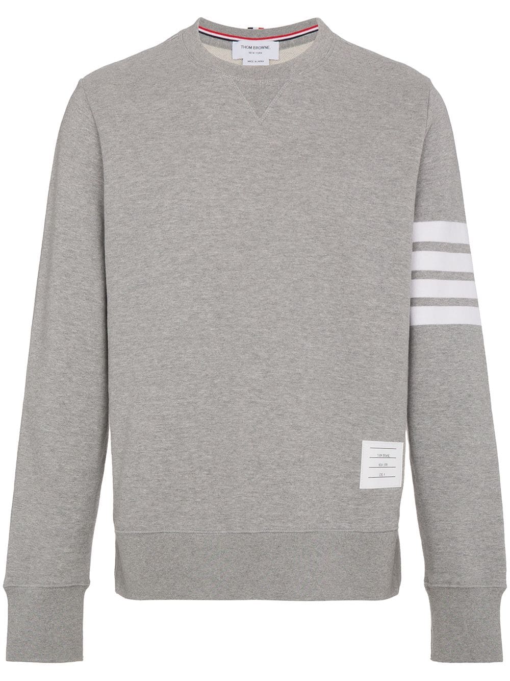 Thom Browne Sweaters Light Grey cotton crewneck