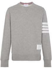 Thom Browne Sweaters Light Grey cotton crewneck