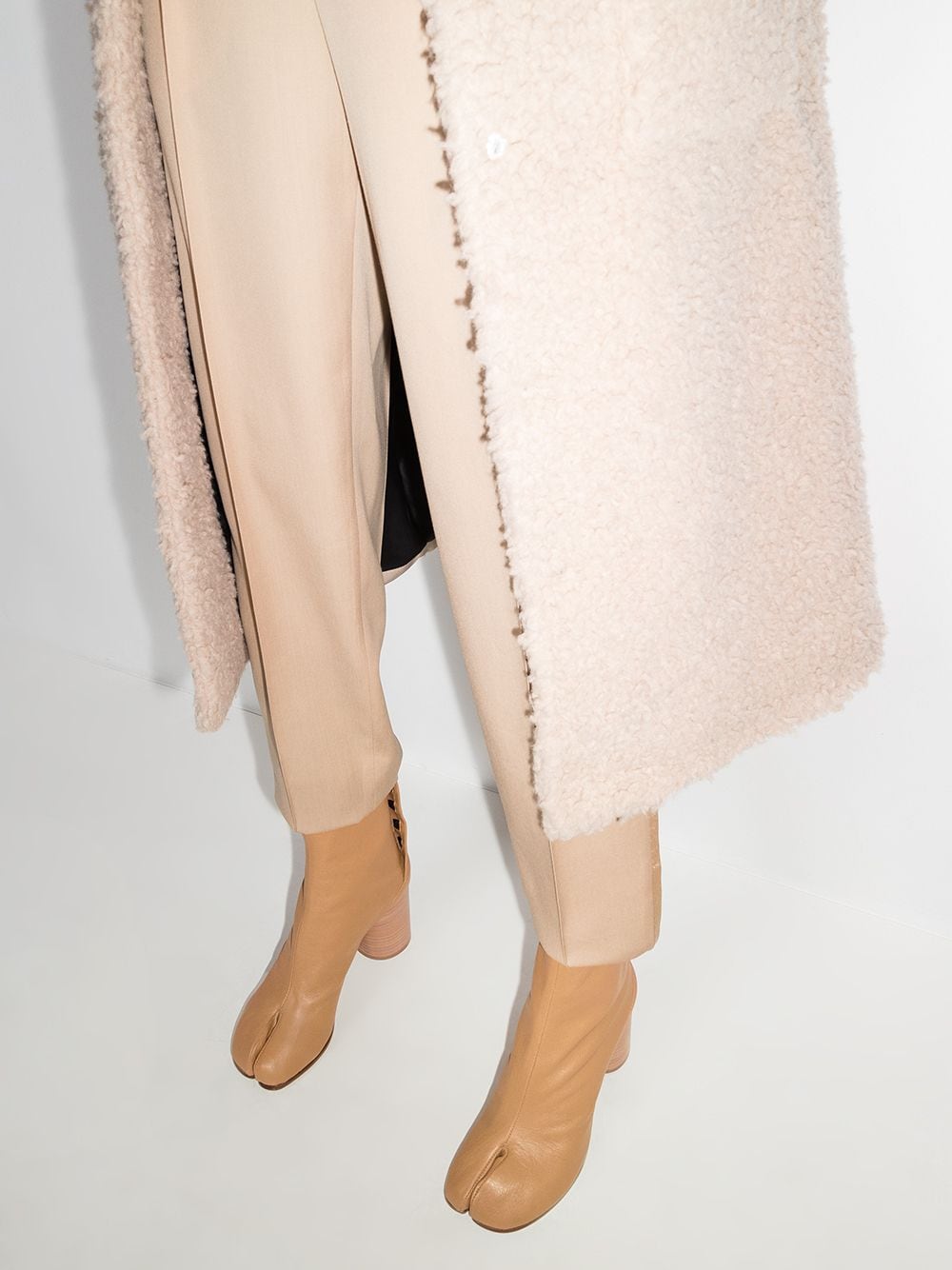 Bottes Maison Margiela en cuir marron