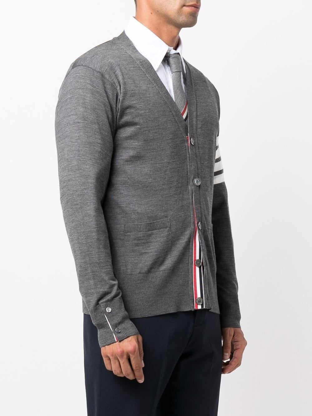 Thom Browne Grey Sweaters in Merino Wool