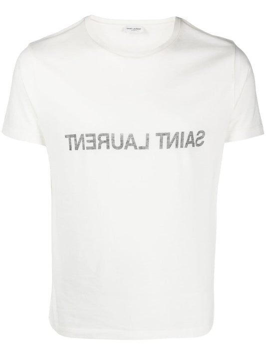 Saint Laurent White T‑Shirts & Polos — Refined Parisian Ease