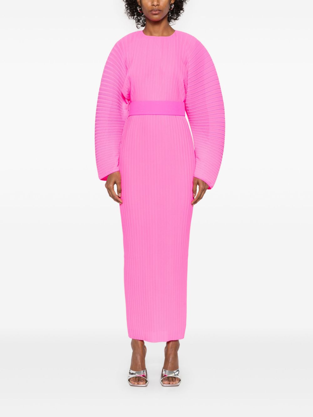 Solace London Dresses Fuchsia pencil silhouette