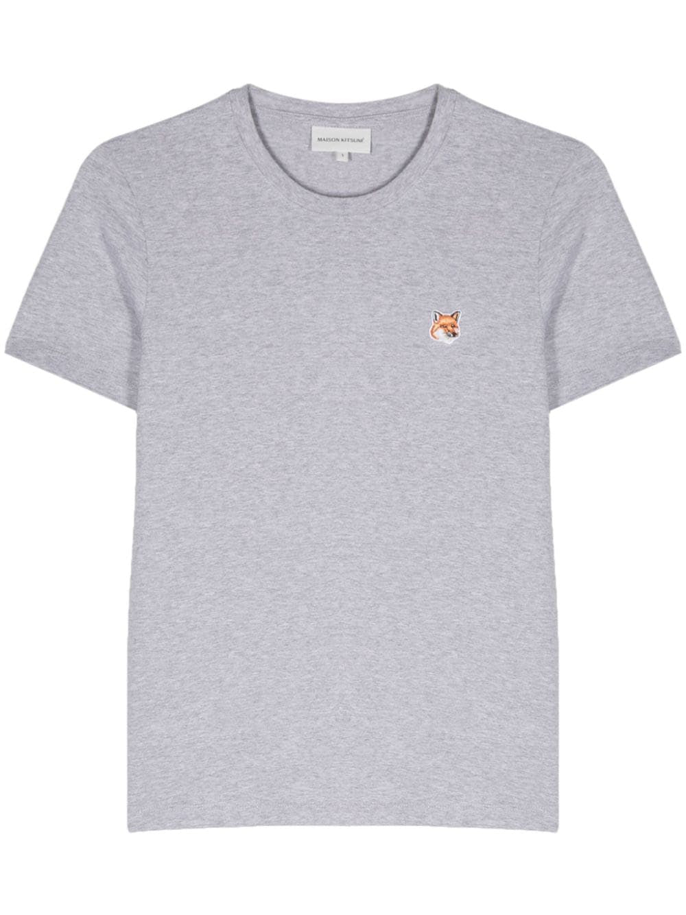 Maison Kitsuné MAISON KITSUNE' T-shirts and Polos Grey cotton Fox Head patch