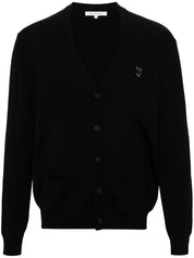 Maison Kitsuné MAISON KITSUNE' Sweaters Black wool cardigan