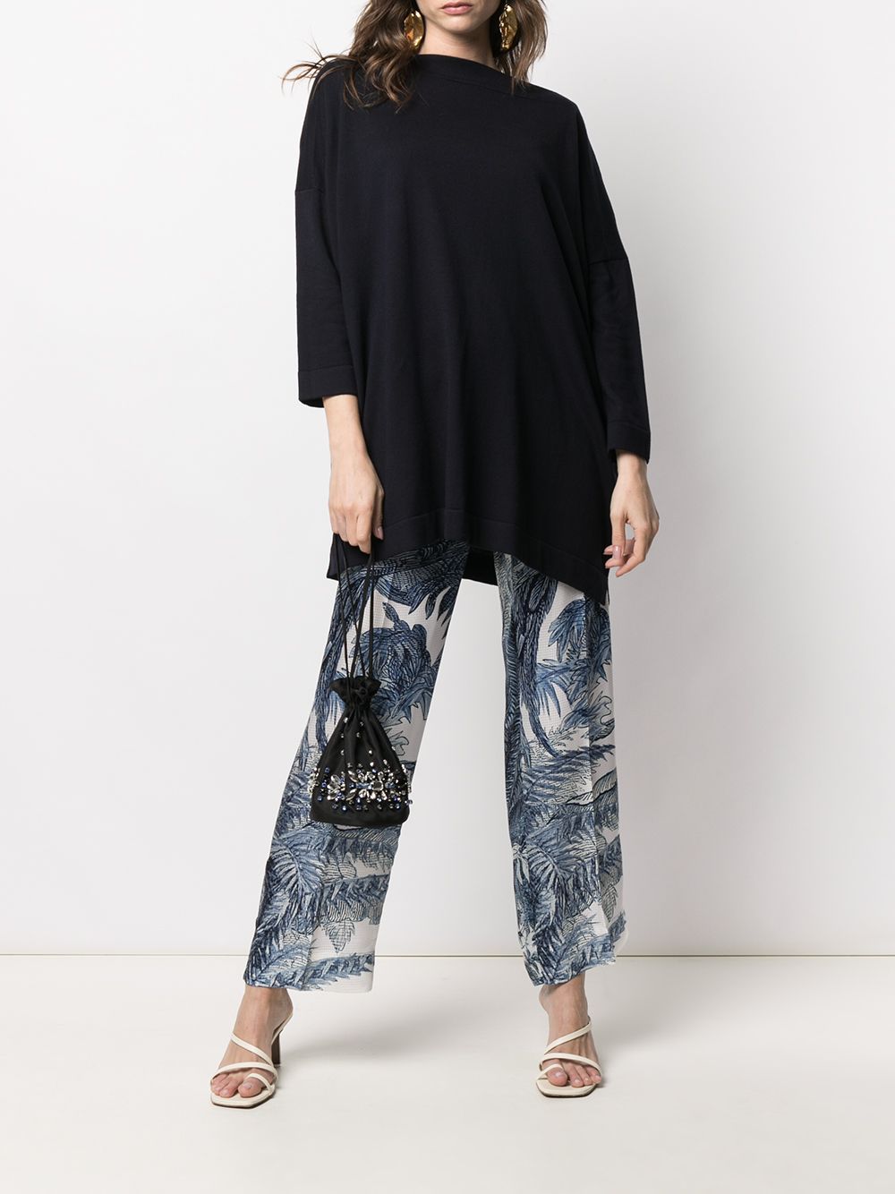 Pulls Daniela Gregis en maille de coton bleu