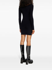 Diesel Dresses Black ribbed knit mini dress