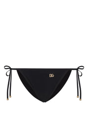 Bas de bikini noir à plaque logo Dolce &amp; Gabbana Sea clothing