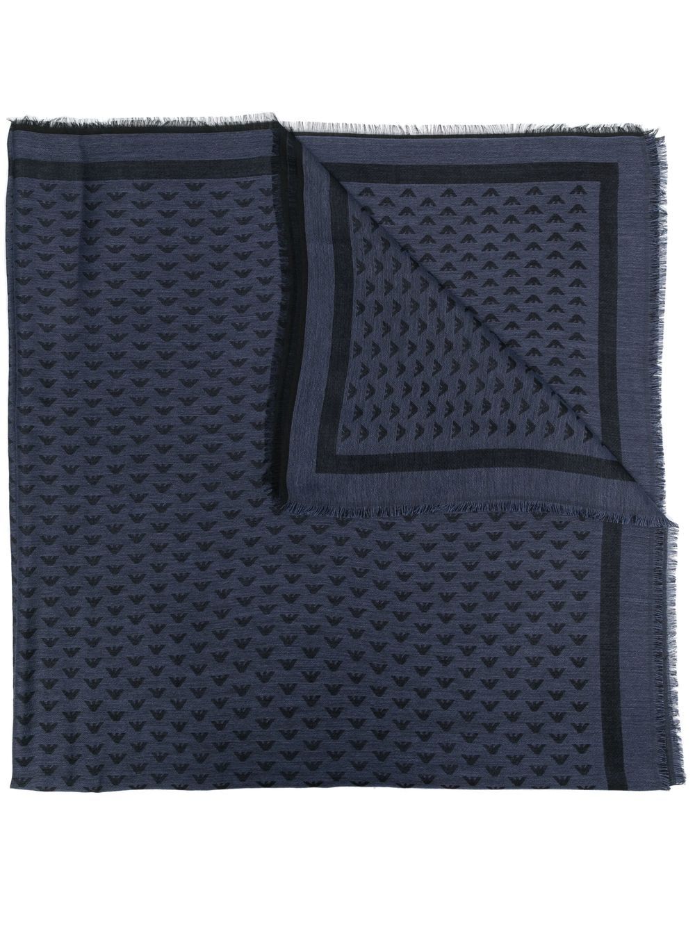 EMPORIO ARMANI EXCLUSIVE Scarfs Blue wool blend