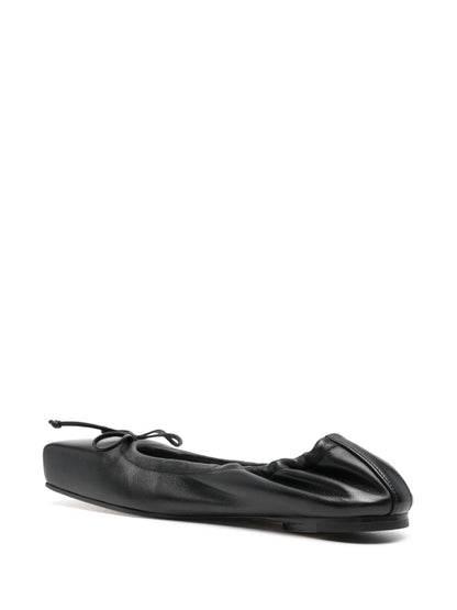 Jacquemus Black Calf Leather Flat Shoes