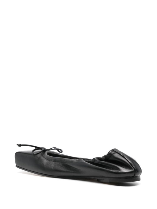 Jacquemus Black Calf Leather Flat Shoes