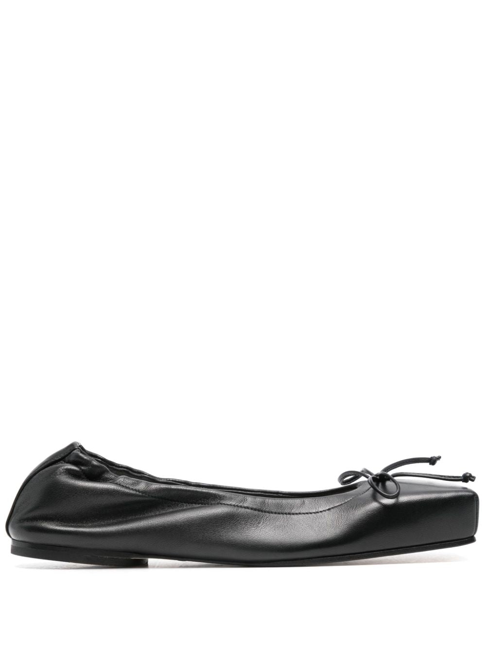 Jacquemus Black Calf Leather Flat Shoes