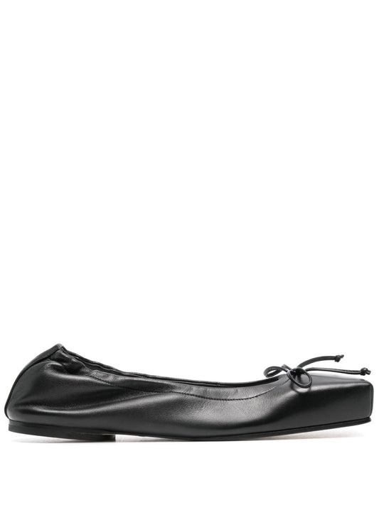 Jacquemus Black Calf Leather Flat Shoes