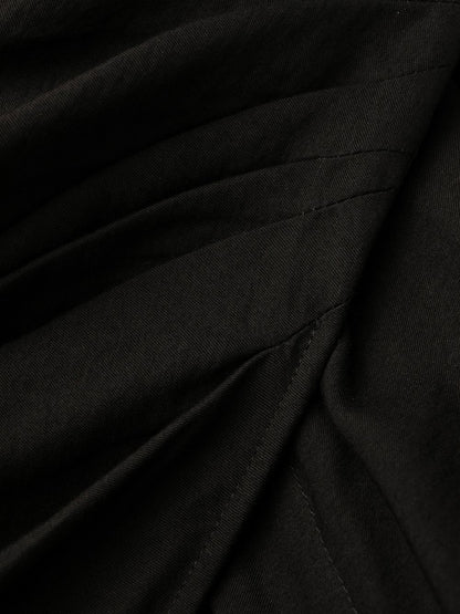 Black Jacquemus Short Dress with Knot Detail