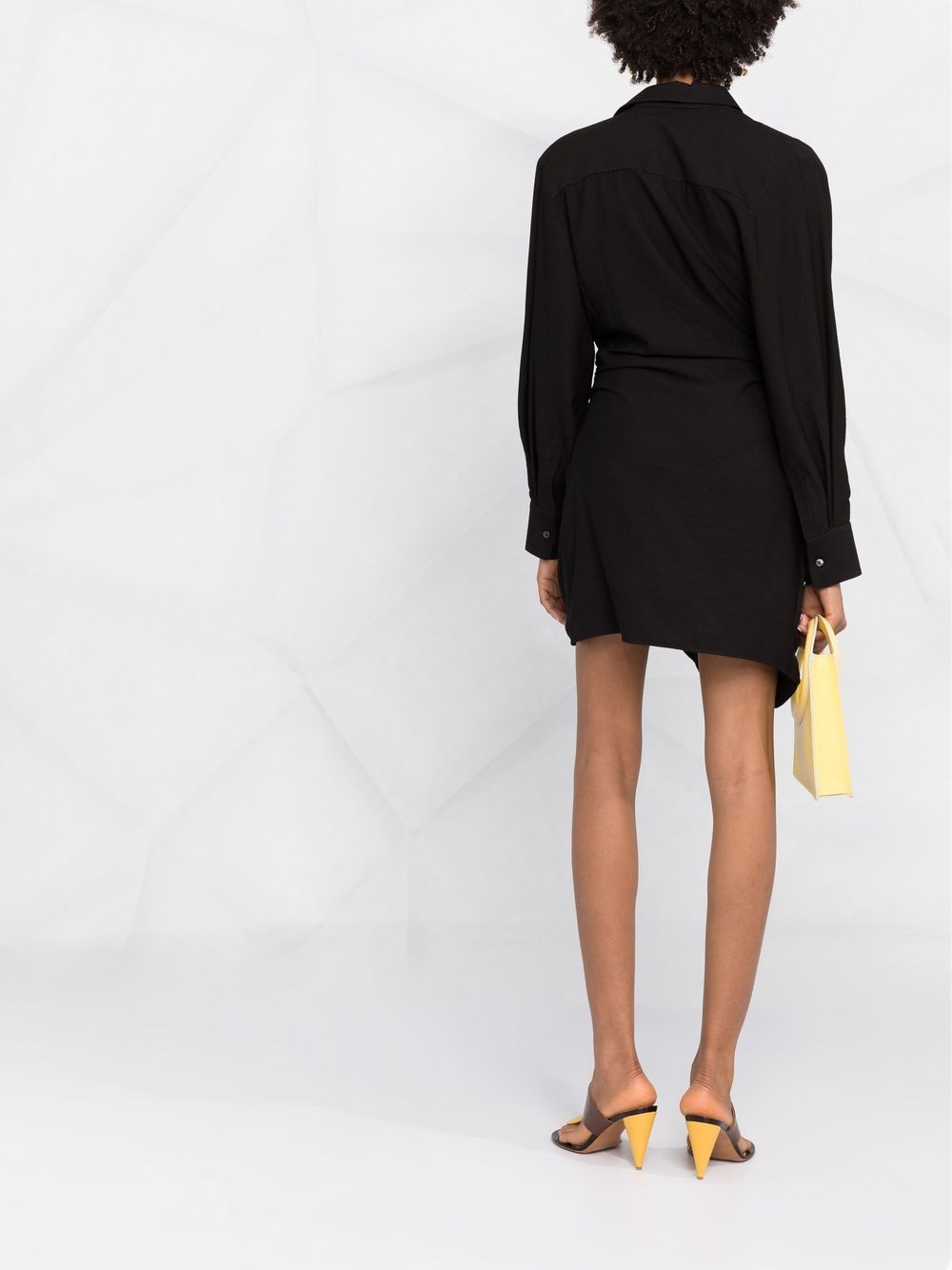 Jacquemus Dresses Black short dress with knot detail