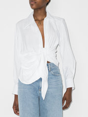Jacquemus Shirts White Le Bahia long-sleeve shirt