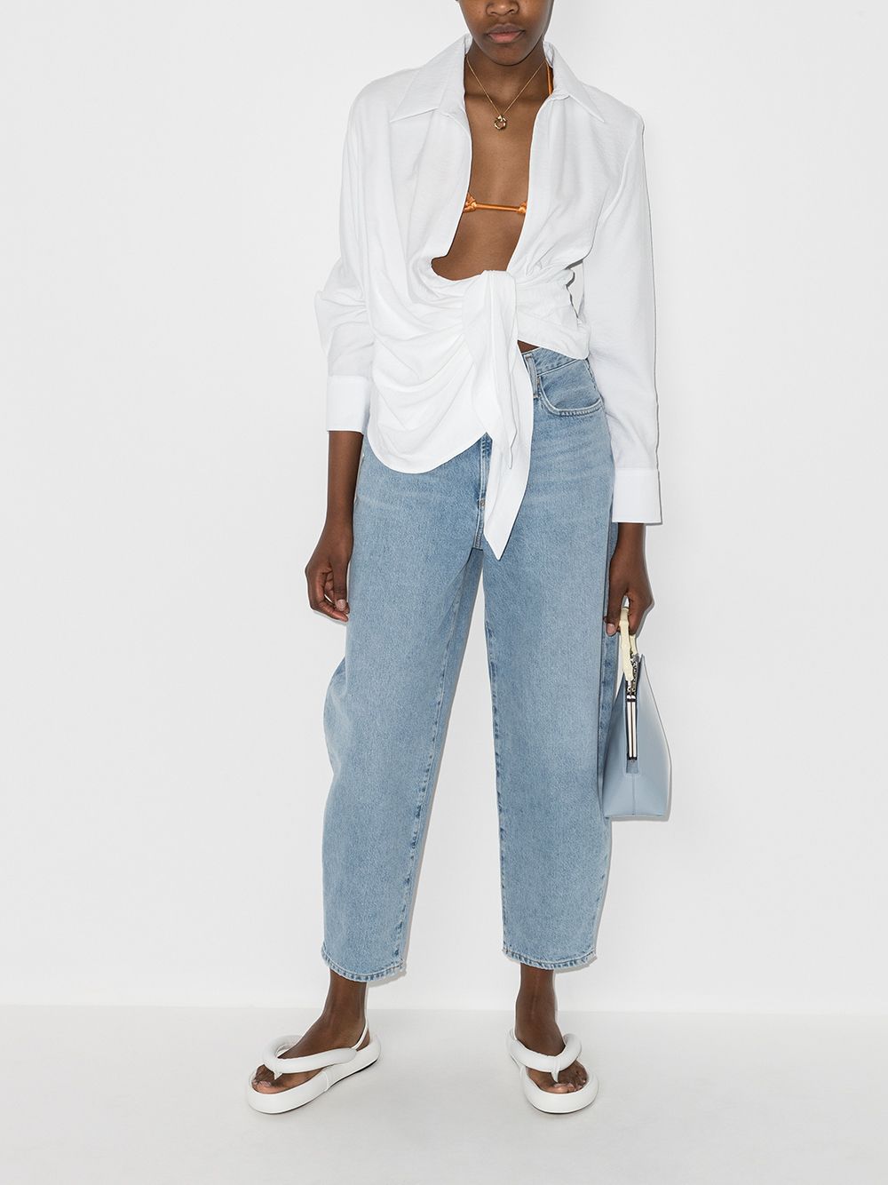 Jacquemus Shirts White Le Bahia long-sleeve shirt