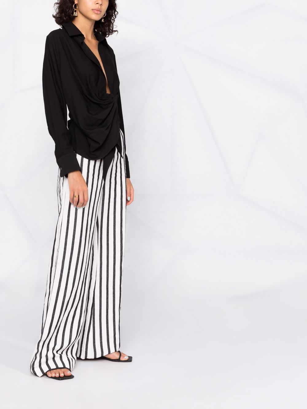 Jacquemus Shirts Black with draped detailing