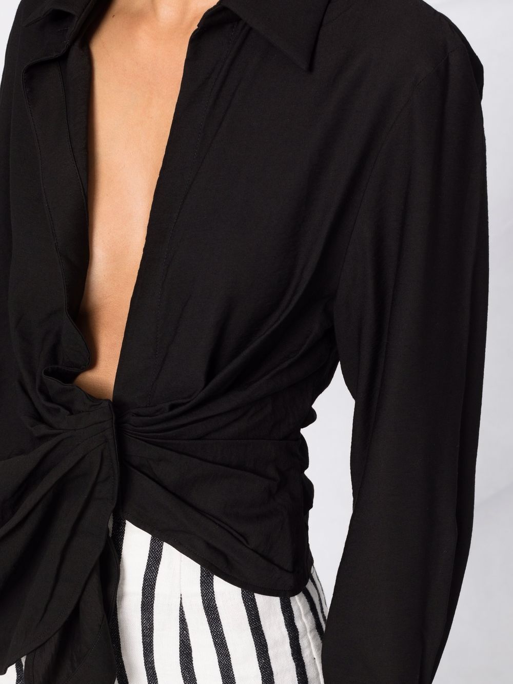 Jacquemus Shirts Black with draped detailing