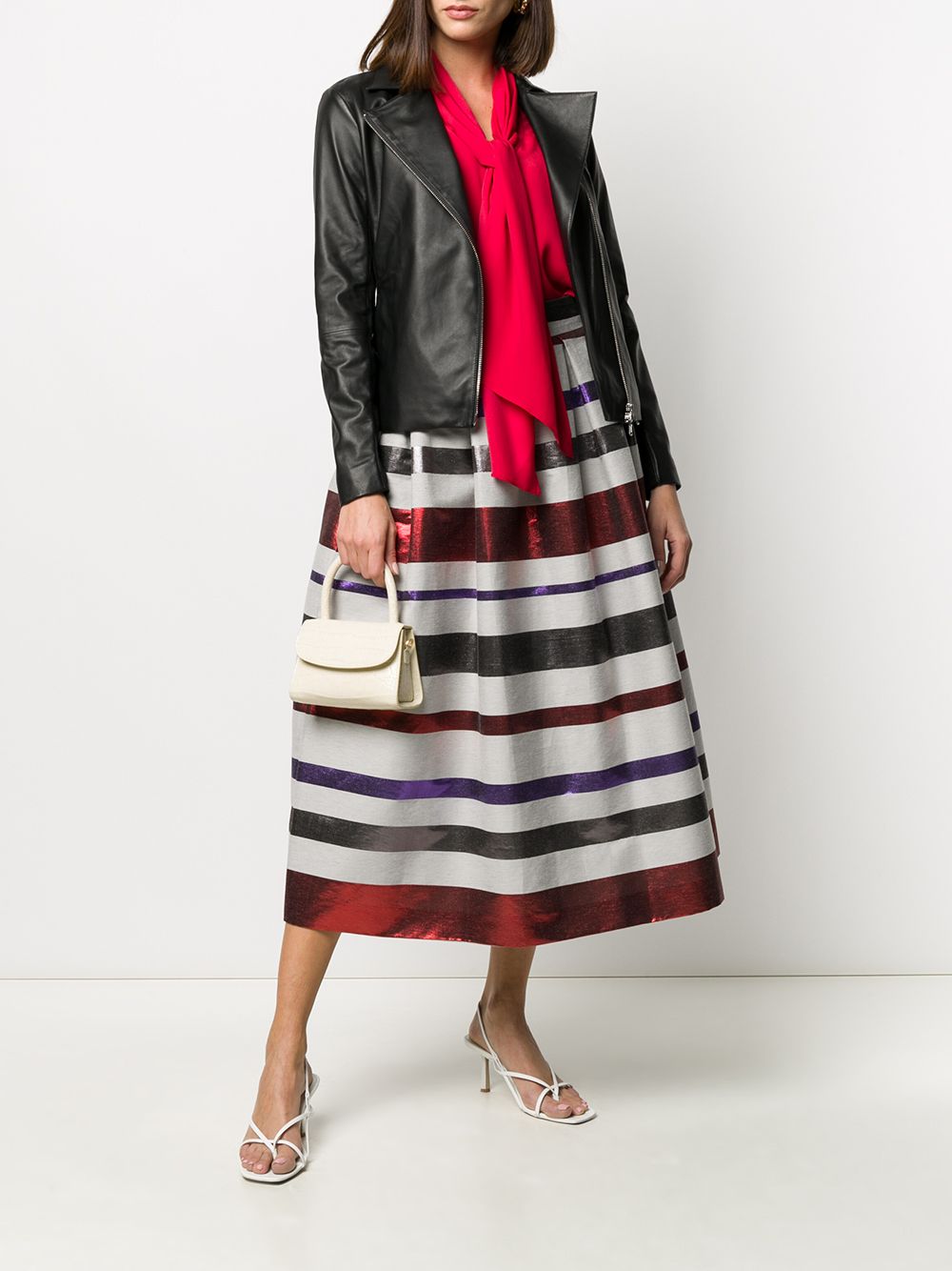 Emporio Armani Jackets Black leather biker