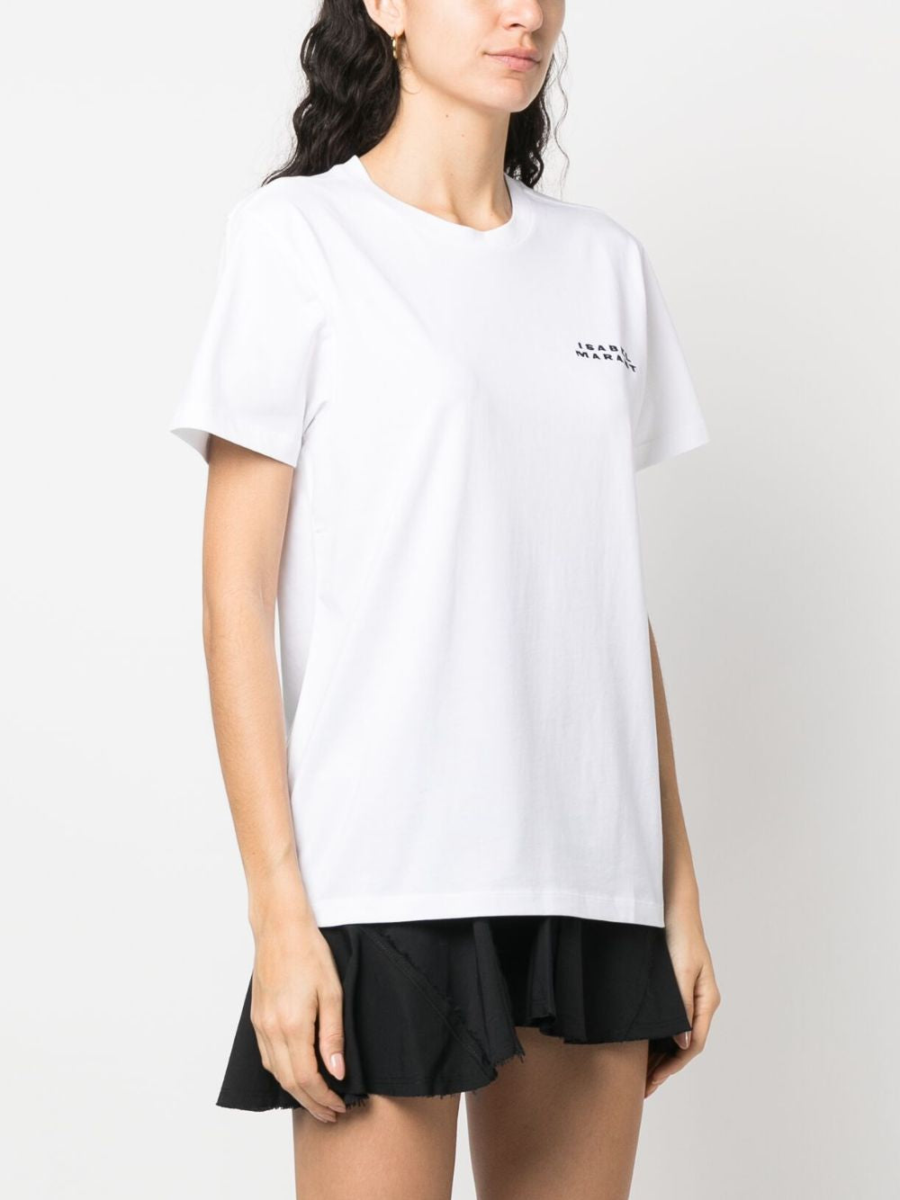 Camisetas y polos Isabel Marant Camiseta blanca con logo de algodón orgánico
