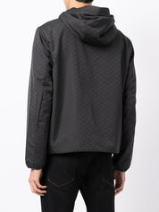 Emporio Armani Coats Black hooded jacket