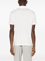 Emporio Armani Polo Shirt in white lyocell-cotton blend