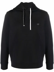 Emporio Armani Sweaters Black cotton-blend hoodie