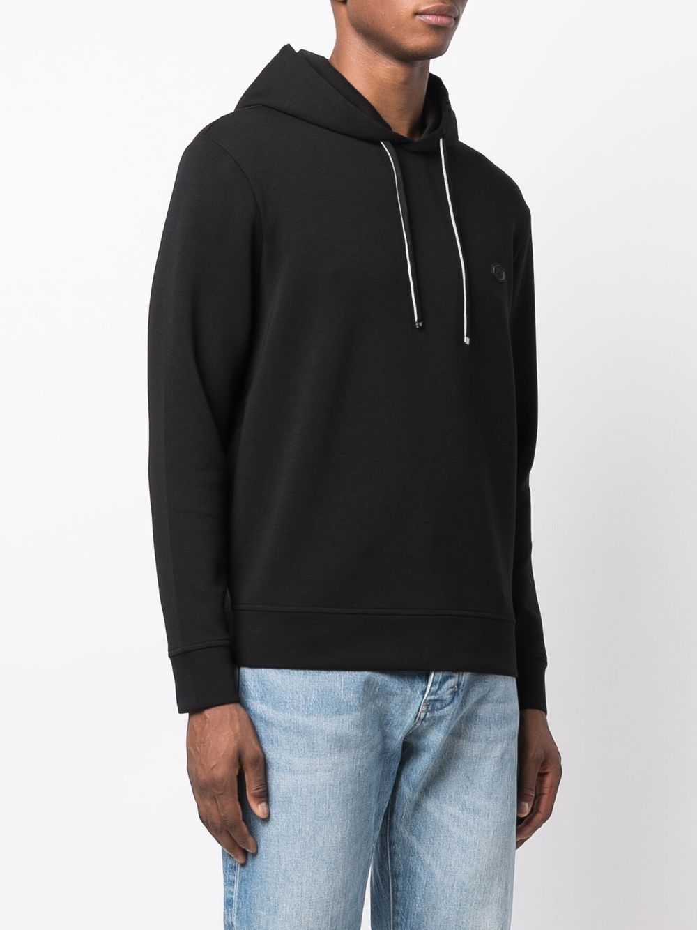 Emporio Armani Sweaters Black cotton-blend hoodie