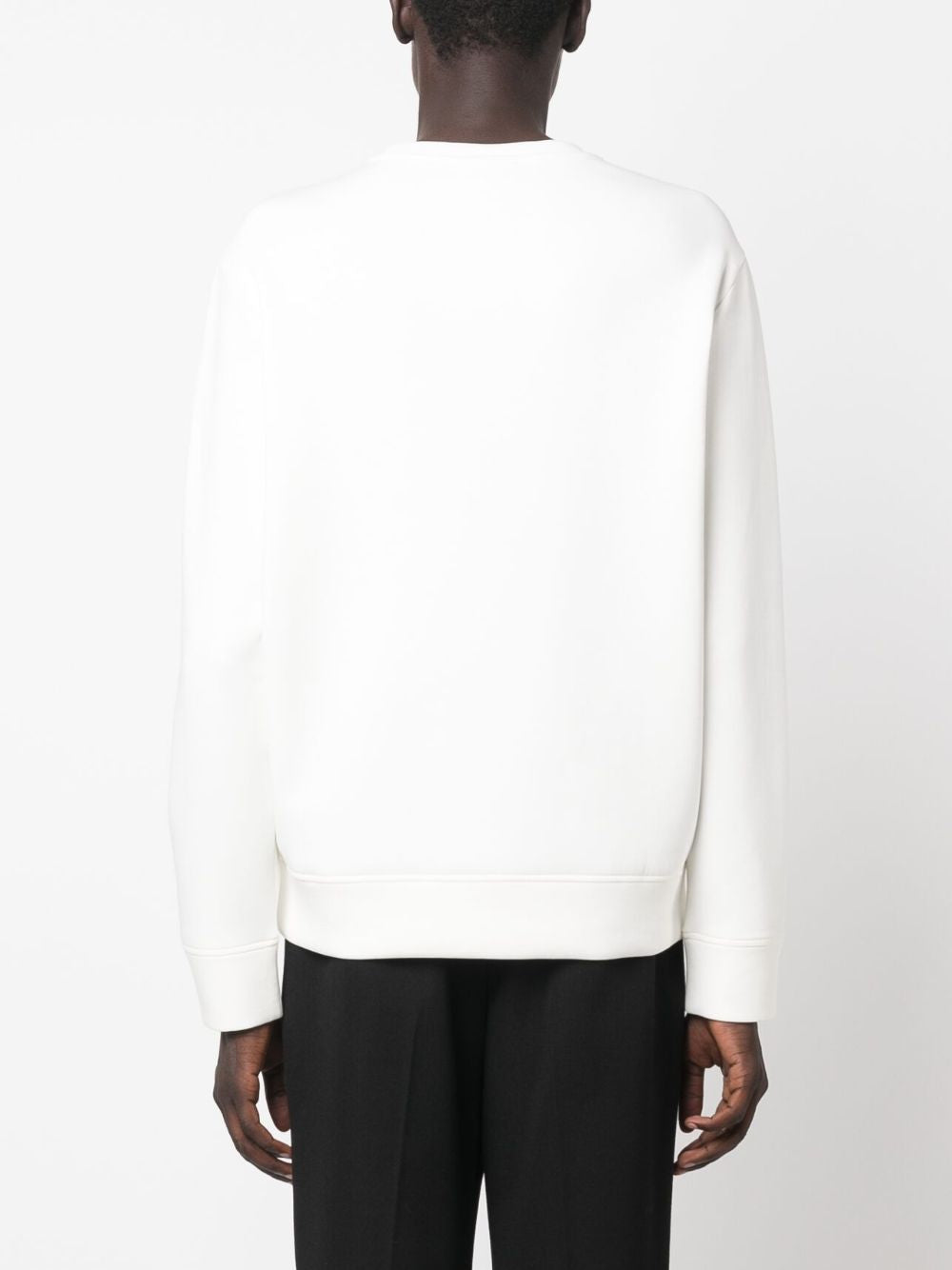 Emporio Armani White Sweater in Cotton Blend