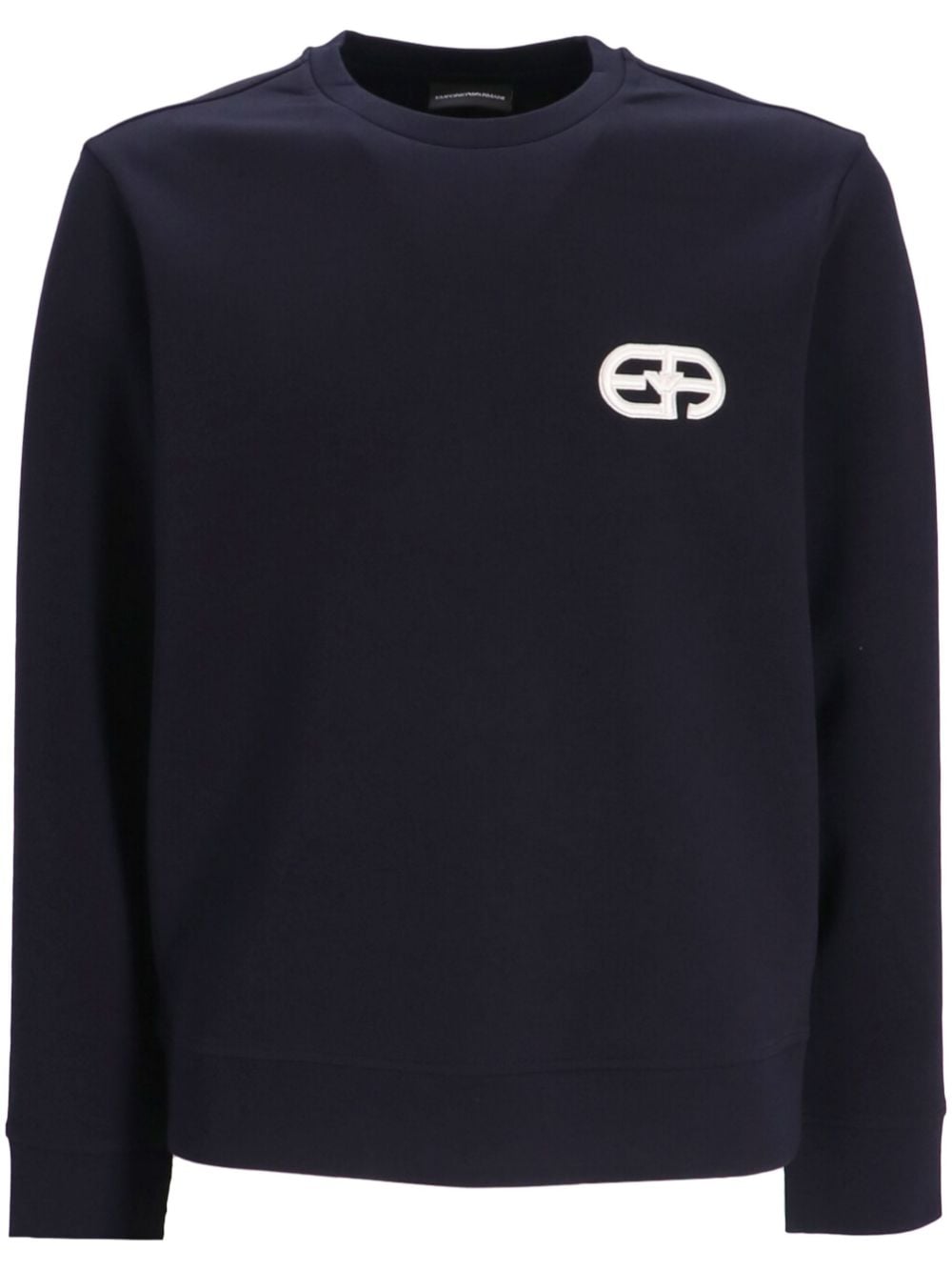 Emporio Armani Sweaters in Midnight Blue Cotton Blend