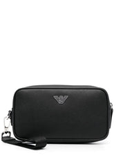 Carteras Emporio Armani de piel texturizada negra