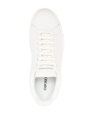 Baskets Emporio Armani en cuir de veau mélangé blanc