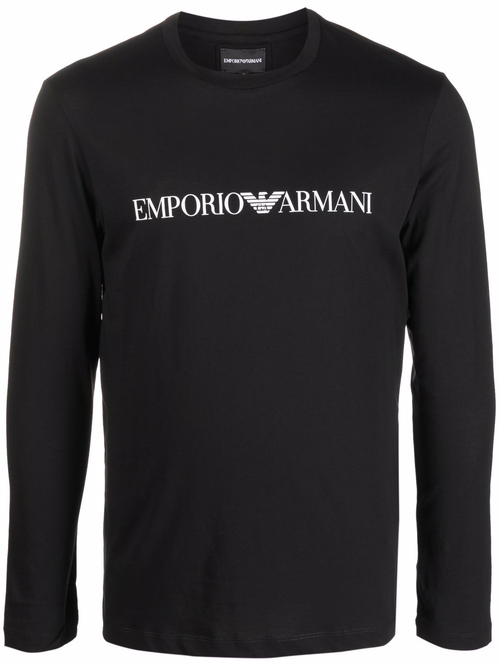 T-shirts et polos Emporio Armani noirs à manches longues