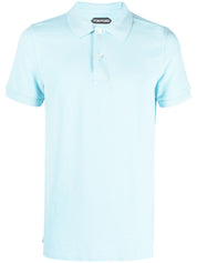 Tom Ford T-shirts and Polos Clear Blue cotton polo