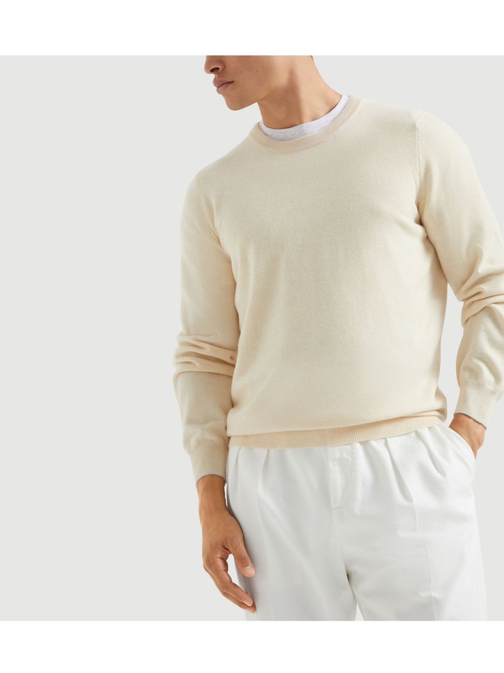 Brunello Cucinelli Sweaters Beige crew neck