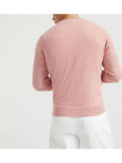 Pink Cashmere Crewneck Sweater — Brunello Cucinelli