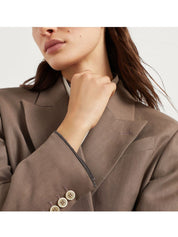 Brunello Cucinelli Jackets Brown linen blend