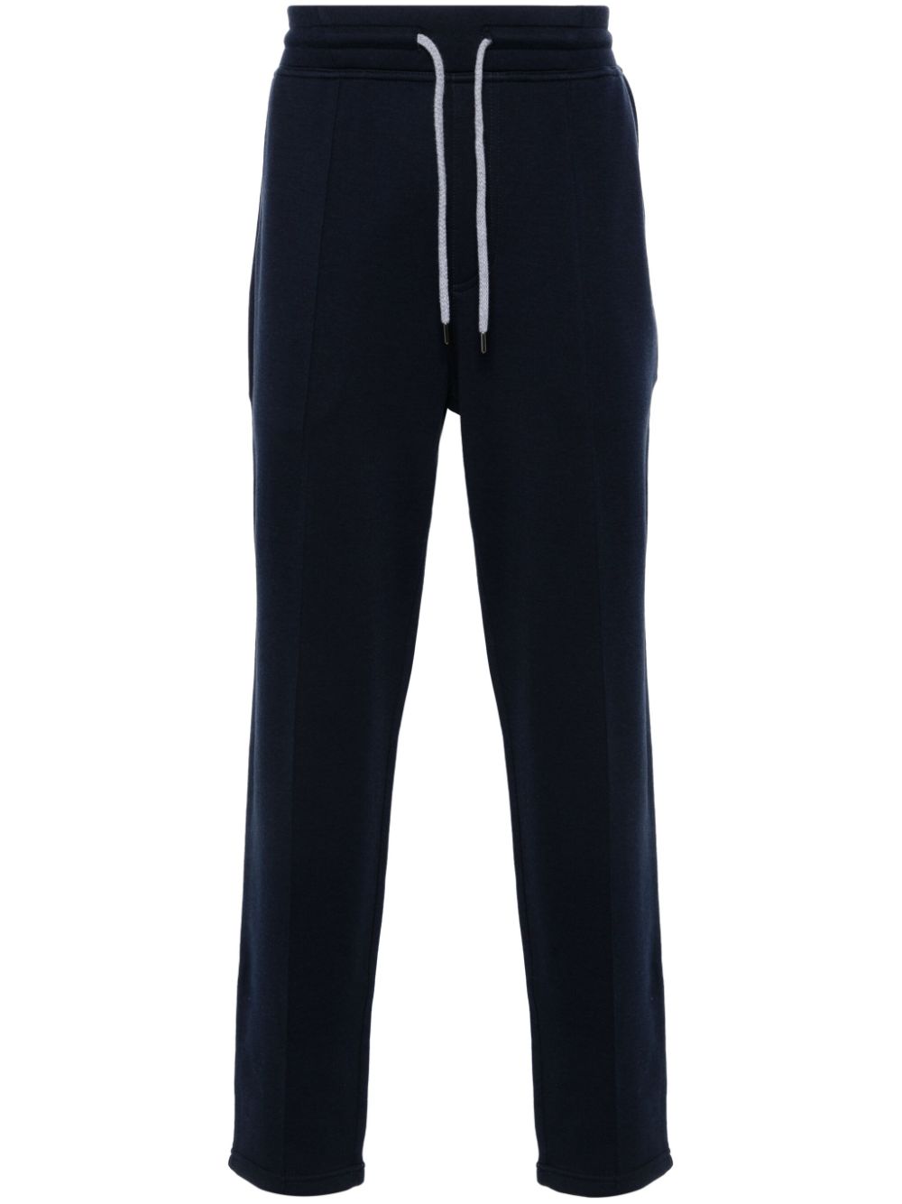 Pantalon Brunello Cucinelli en coton et cachemire bleu