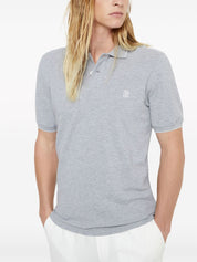Brunello Cucinelli Grey Cotton Polo Shirt — Men's Luxury Polo