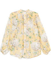Blusa de ramio con estampado floral amarillo de Zimmermann Shirts