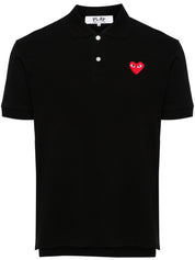 Comme des Garcons T-shirts and Polos Black cotton piqué