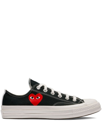 Comme des Garçons Sneakers Black — Canvas Heart Sneakers